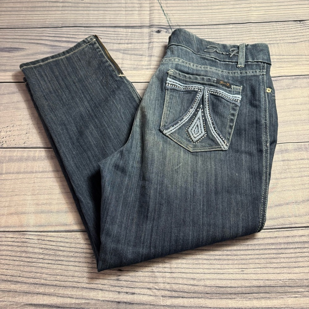 Seven7 Cropped Jeans, 12